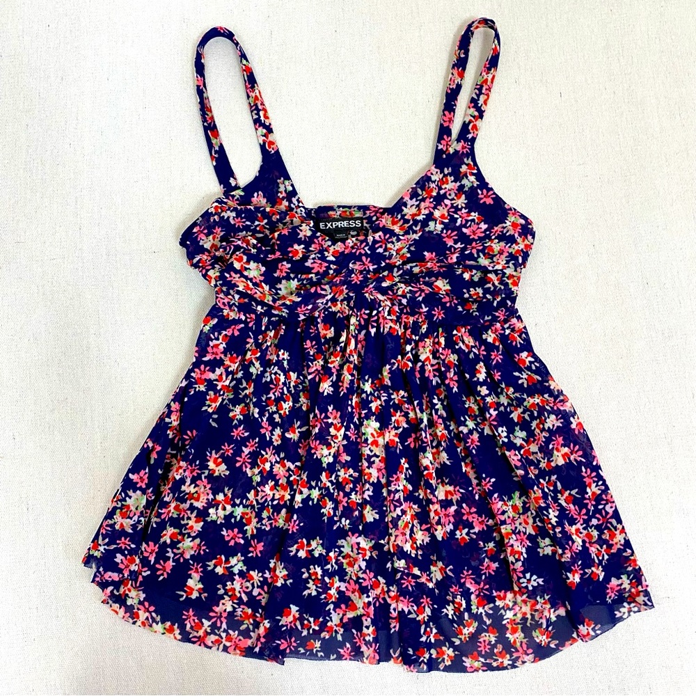 Express Vintage Y2K Babydoll Style Top